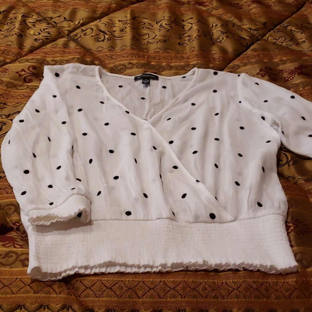 International Concepts white with black polka dots - Picture 2 of 6
